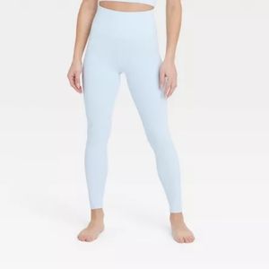 NWT Women's Ultra High-Rise Rib Leggings - All in Motion - Large R - Light Blue